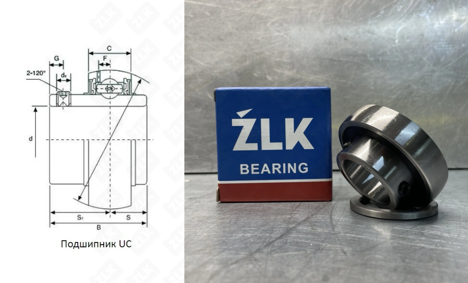 Подшипник шариковый 480207SB (SB207) 35×72×32 мм ZLK