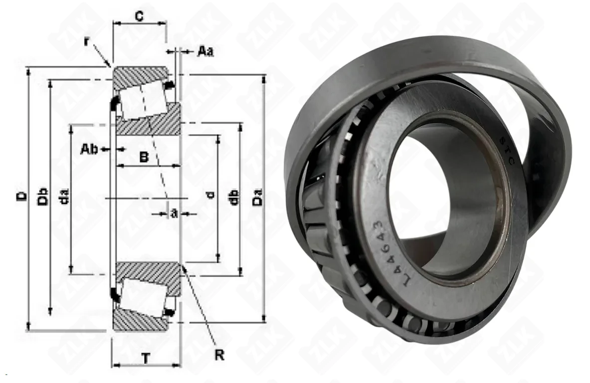 Подшипник роликовый 2007405 (L44643/L44610) 25.4×50.292×14.224 мм STC
