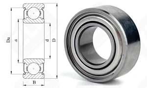 Подшипник R188ZZ радиальный шариковый 6,35-12,7-4,76 мм