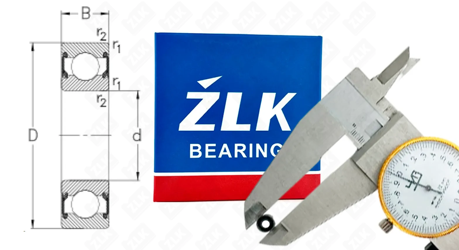 Подшипник шариковый 1000093 2RS (6932RS) 3×8×3 мм ZLK