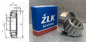 Подшипник 3007205А (33205) радиально-упорный роликовый конический 25-52-22 мм