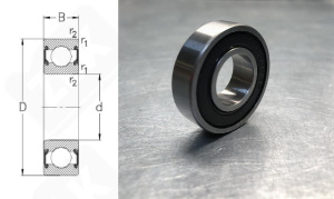 Подшипник 1641 2RS радиальный шариковый 25,4-50,8-14,288 мм