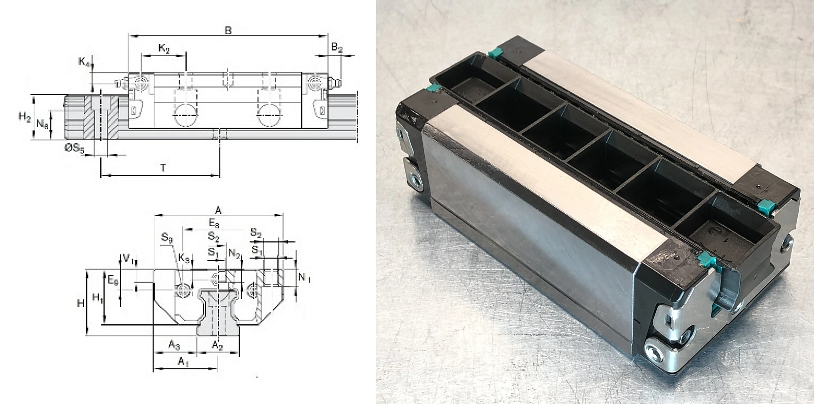 Каретка линейная R165372320 ×× мм Bosch-Rexroth
