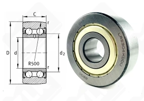 Подшипник LR5304KDDU радиально-упорный шариковый 20-62-22,2 мм