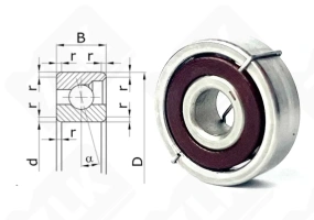 Подшипник 6005 (E5) радиально-упорный шариковый 5-16-5 мм