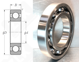 Подшипник 228 (6228) радиальный шариковый 140-250-42 мм