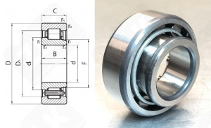 Подшипник 42506 (NJ2206) радиальный роликовый 30-62-16 мм