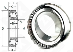 Подшипник 3007119 (33019) радиально-упорный роликовый конический 95-145-39 мм