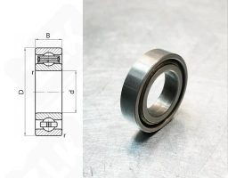 Подшипник 1000801Л (61801MB,6801) радиальный шариковый 12-21-5 мм