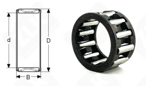Подшипник K22x29x18 радиальный игольчатый 22-29-18 мм