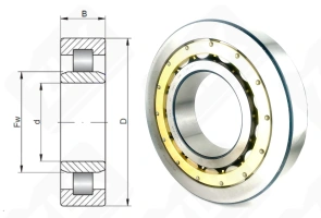 Подшипник 32332К2М НО (NU332M) радиальный роликовый 160-340-68 мм