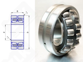 Подшипник 53506 H (22206EW33,22206CCW33) радиальный роликовый самоустанавливающийся 30-62-20 мм