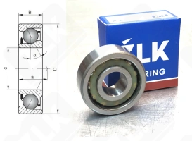 Подшипник 15BSW05A радиально-упорный шариковый 15-40-14 мм
