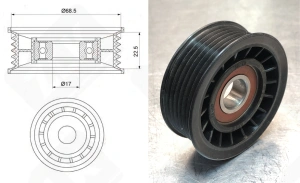 Подшипник 0-N1497S радиальный шариковый 17-68,5-25,5 мм