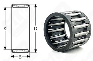 Подшипник K20x24x22 радиальный игольчатый 20-24-22 мм