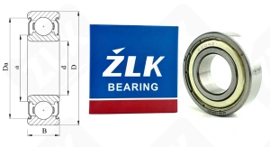 Подшипник 80104 (6004ZZ) радиальный шариковый 20-42-12 мм