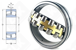 Подшипник 3510 НШ (22210CAW33,22210MBW33) радиальный роликовый самоустанавливающийся 50-90-23 мм