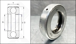 Подшипник D18 упорный шариковый 39,688-65,88-15,87 мм