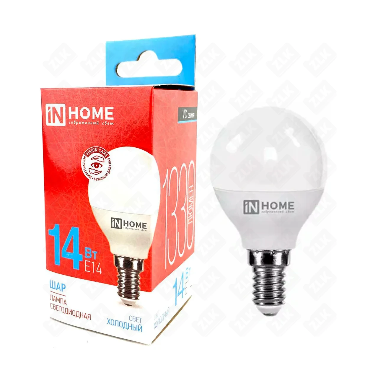 Лампа светодиодная LED-ШАР-VC 14Вт 230В E14 6500К IN HOME