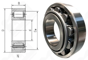 Подшипник 2310 КМ (N310J) радиальный роликовый 50-110-27 мм
