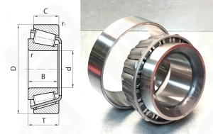 Подшипник 528983B радиально-упорный роликовый конический 70-130-57 мм