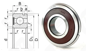 Подшипник 750308 (6308DDUNR) радиальный шариковый 40-90-23 мм