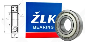 Подшипник 60307 (6307Z) радиальный шариковый 35-80-21 мм