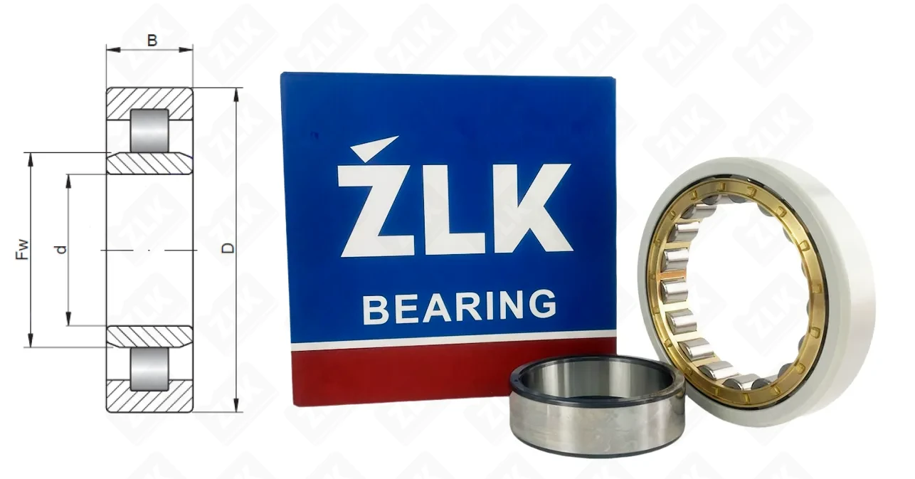 Подшипник роликовый 32220 Л (NU220ECM/C3VL0241) 100×180×34 мм ZLK