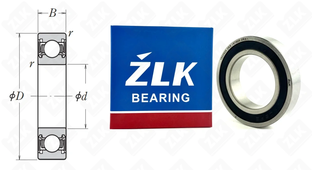 1000905 2RS (619052RS,69052RS) ZLK