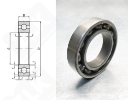 Подшипник 1000907 (61907,6907) радиальный шариковый 35-55-10 мм