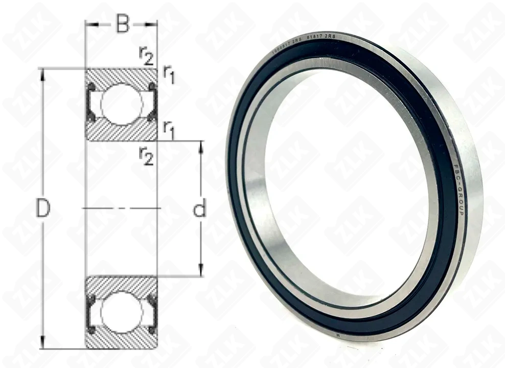 1000817 2RS (618172RS,68172RS) UBC