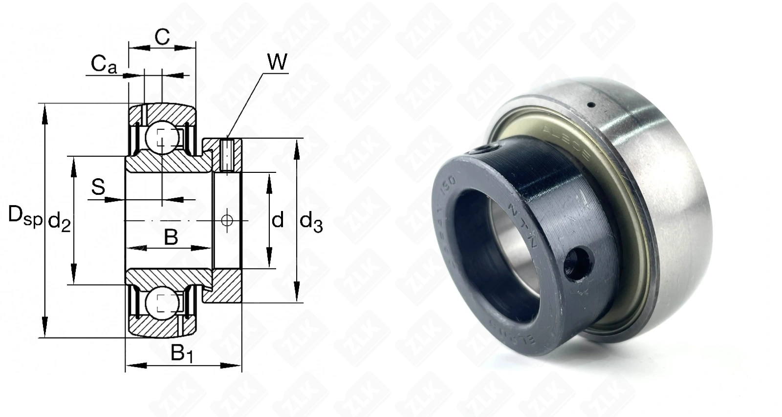 Подшипник шариковый AEL205D1 (AEL205D1) 25×52×31 мм NTN оригинал