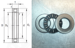 Подшипник 9101  упорный роликовый  12,7-23,813-6,658 мм