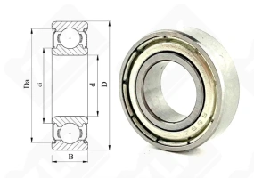 Подшипник 1000088 ZZ (688ZZ) радиальный шариковый 8-16-5 мм