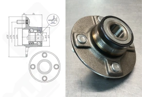 Подшипниковый ступичный узел 43200-73R08T радиально-упорный шариковый 30-73-49 мм