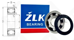 Подшипник 180200 (62002RS) радиальный шариковый гибридный 10-30-9 мм