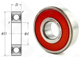 Подшипник 180201 (62012NSE9) радиальный шариковый 12-32-10 мм