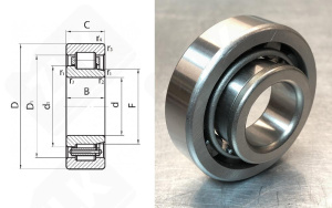 Подшипник 42305 Е (NJ305T) радиальный роликовый 25-62-17 мм