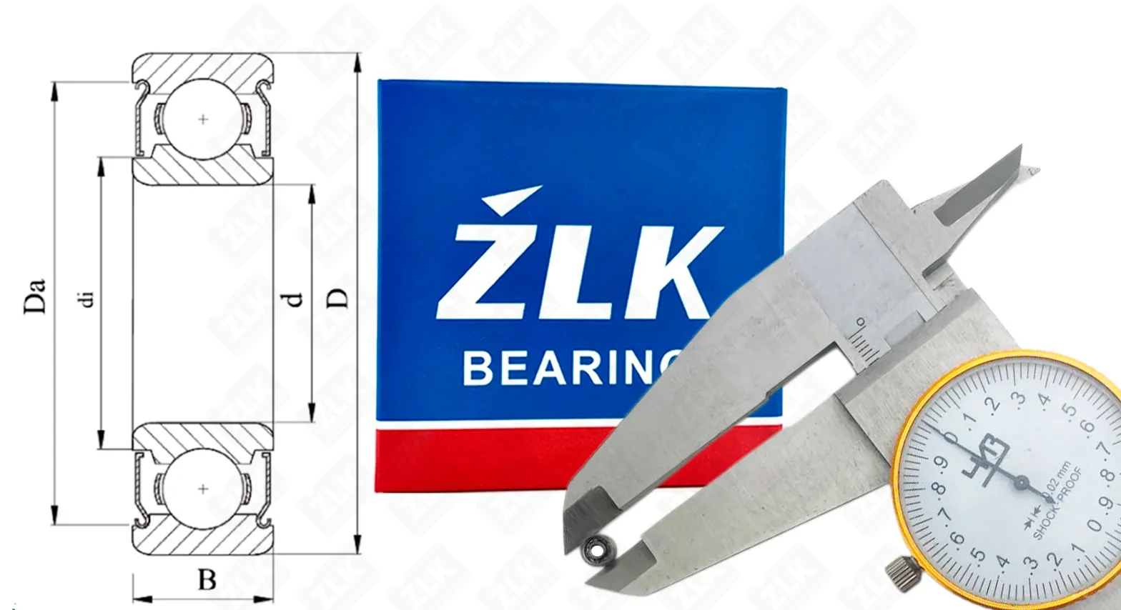 Подшипник шариковый  (MR62) 2×6×2.5 мм ZLK