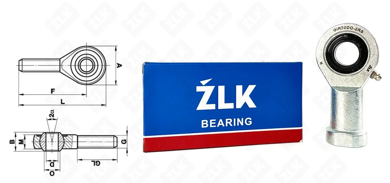 Подшипник шарнирный  (GIR20DO 2RS) 20×50×25 мм ZLK