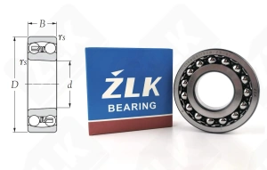 Подшипник 1308 Ш5 (1308Z5V5) радиальный шариковый самоустанавливающийся 40-90-23 мм