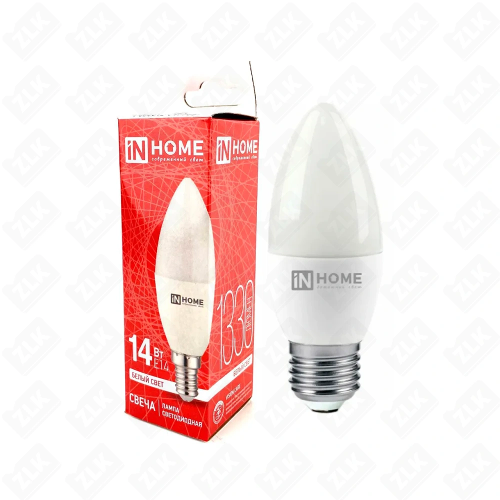 Лампа светодиодная LED-СВЕЧА-VC 14Вт E14 4000К IN HOME