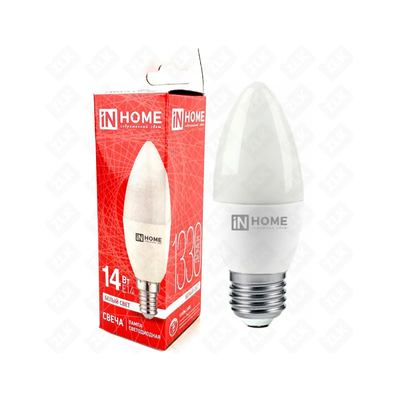 Лампа светодиодная LED-СВЕЧА-VC 14Вт E14 4000К IN HOME