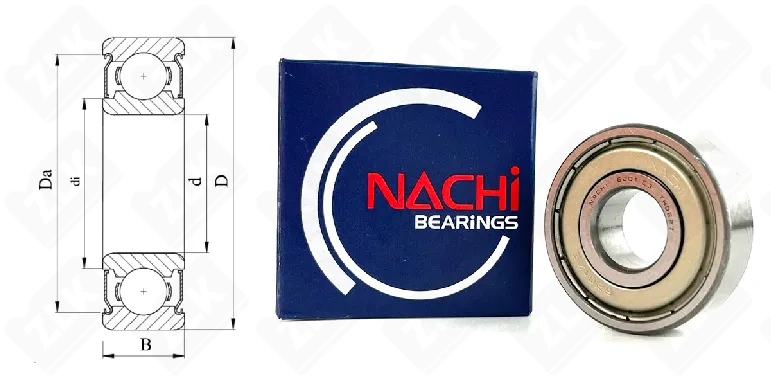 Подшипник шариковый 80201 (6201ZZC3) 12×32×10 мм NACHI