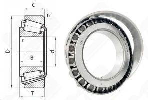 Подшипник 7215 (30215) радиально-упорный роликовый конический 75-130-27,25 мм