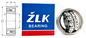 Подшипник 1608 Ш2 (2308Z2V2) радиальный шариковый самоустанавливающийся 40-90-33 мм