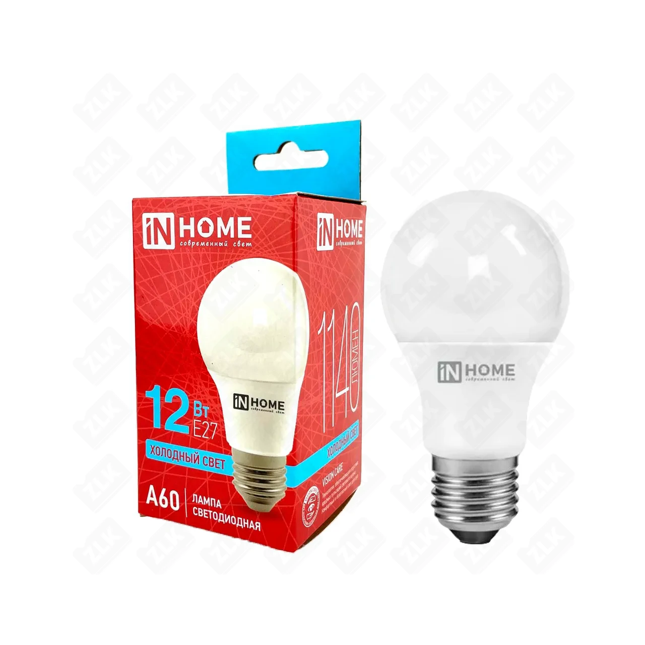 Лампа светодиодная LED-A60-VC 12Вт грушевидная 6500К холод. бел. E27 230В IN HOME