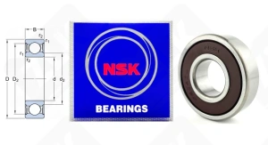 Подшипник 180203 (6203DDUNR) радиальный шариковый 17-40-12 мм