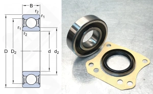 Подшипник VKBA673 радиально-упорный шариковый 32-71,8-18,9 мм
