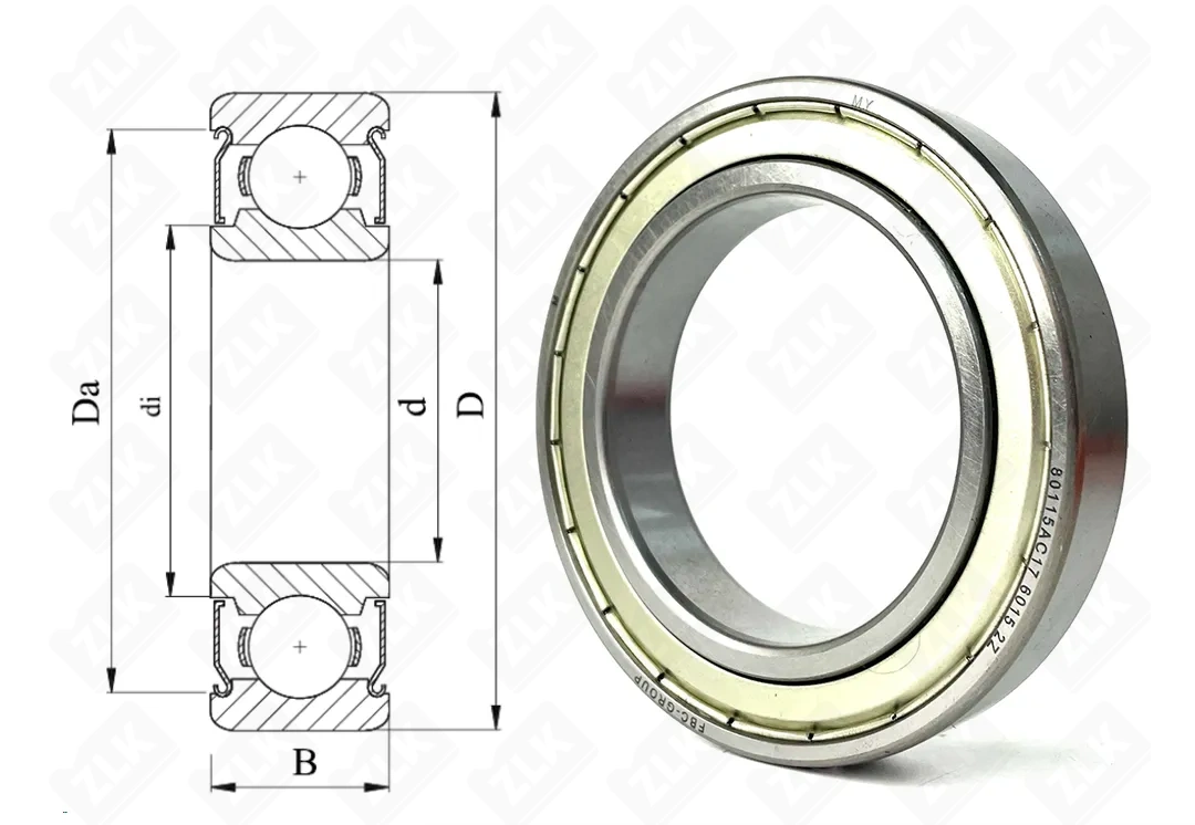 Подшипник шариковый 80115 (6015 ZZ) 75×115×20 мм Neutral